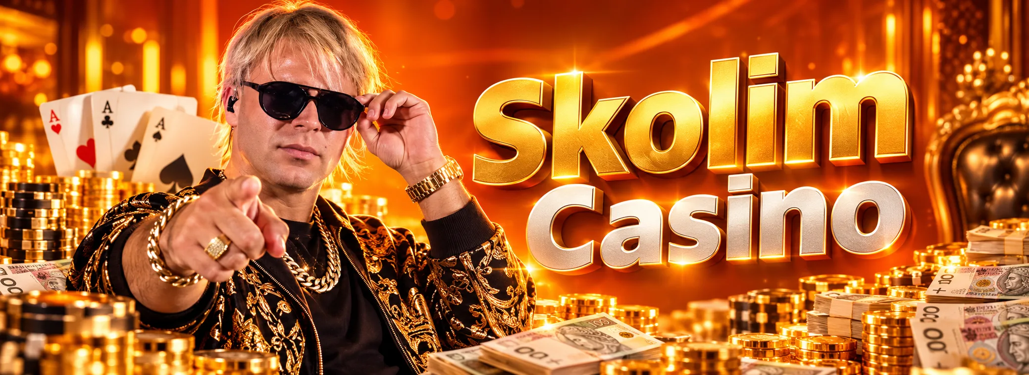 Baner Skolim Casino z bonusem 6 500 zł i 200 darmowymi spinami